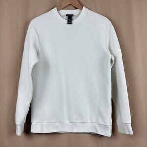 H&M Ribbed Sweatshirt Small Cotton Blend Minimalist Casual Core